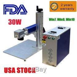 USA! 30W Split Fiber Laser Marking Engraving Machine, Raycus Laser FDA Approved