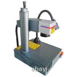 USA 50W Fiber Laser Metal Steel Mark Engraver Machine Ezcad Rotary axisFEDEX FDA