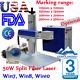 Usa 50w Raycus Split Fiber Laser Marker Machine Marking Engraver Ratory Axis Fda
