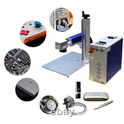 USA 50W Split Fiber Laser Marking Engraver with Rotary Axis&Glasses for Jewelry