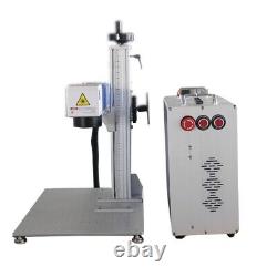 USA 50W Split Fiber Laser Marking Machine Engraver with Rotary Axis for Signs