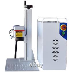USA 50W Split Fiber Laser Marking Machine with Raycus Laser & Rotation Axis, FDA