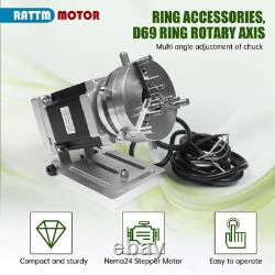USA? D69 Rotary Axis with 83mm Chuck for Ring Jewelry Fiber Laser Marking Machine