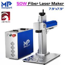 USA Monport 50W 8 x 8 Fiber Laser Engraver Steel Gold Marking Machine Raycus