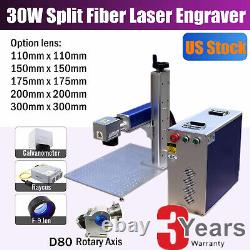 USA! Split 30W Fiber Laser Marking Machine, for Metal and Non-Mental Engraving