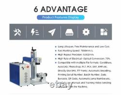 USED 50W Fiber Laser Engraving Machine D80 Rotary 175mm Lens JPT Laser Marker