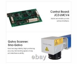 USED 50W Fiber Laser Engraving Machine D80 Rotary 175mm Lens JPT Laser Marker