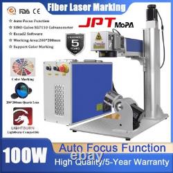 US 100W JPT Auto Focus M7 Fiber Laser Marking Engrave Machine Lightburn/Ezcad2