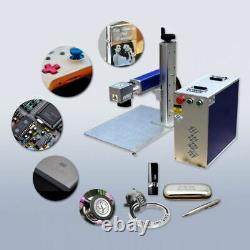 US 30W Split Fiber Laser Marking Machine Laser Engraving Machine + Rotary Axis
