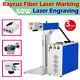 Us 50w Split Fiber Laser Marking Machine Raycus Laser Engraver With Rotary Axis