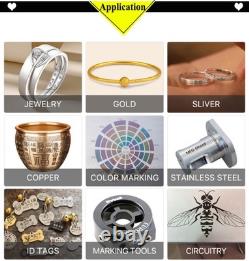 US 60W JPT Mopa Auto Focus Fiber Laser Marking Machine Engraver Marker Ezcad2