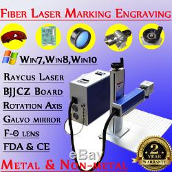 US Raycus 30W Split Fiber Laser Marking Machine Engraver with Rotary Axis FDA