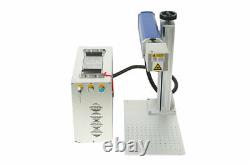 US STOCK 20W Engraver Marking Machine Fiber Laser Engraving Machine Rotary Axis