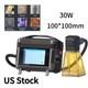 Us Stock 30w Fiber Laser Marking Machine With 100mm Lens And Battery For Metal