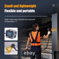 US Stock 30W Fiber Laser Marking Machine with 100mm lens and Battery for Metal