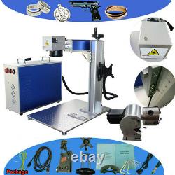 US Stock 30W Split Fiber Laser Marking Machine with Ratory Axis and 6.9in Lens