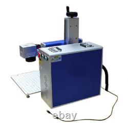 US Stock 30W Split Fiber Laser Marking Machine with Rotary Axis and Raycus Laser