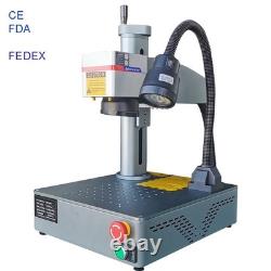 US Stock 50W Desktop Fiber Laser Engraver Kit Metal Photo Jewelry Marking Cutter