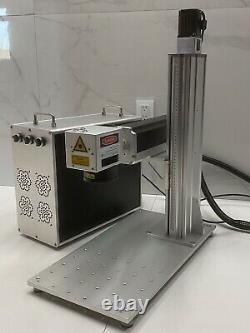 US Stock 50W JPT EZCad 3 Fiber Laser Marking Engraving Machine Rotary Axis #80