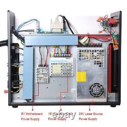 US Stock 50W JPT Fiber Laser Marking Engraver Machine with D80 Rotary 175mm Lens