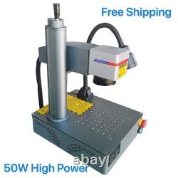 US Stock 50W MAX Fiber Laser Marking Machine Air-Cooled Ring Jewelry Engraver CE