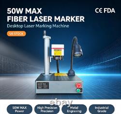 US Stock 50W MAX Fiber Laser Marking Machine Jewelry Metal Ring Stainless steel