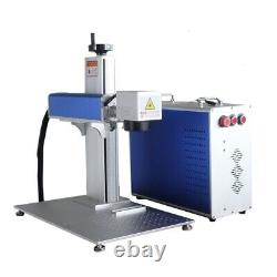 US Stock 50W Split Fiber Laser Marking Engraver with Rotary Axis and JPT Laser