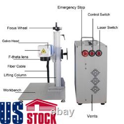 US Stock 50W Split Fiber Laser Marking Machine Laser Engraving, JPT Laser