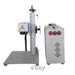 US Stock 50W Split Fiber Laser Marking Machine Laser Engraving Rotation Axis JPT