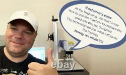 US Stock 50W Split Fiber Laser Marking Machine Laser Engraving Rotation Axis JPT
