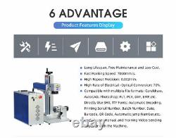 US Stock 60W JPT MOPA Fiber Laser Marking Machine Engraver175mm Lens D80 Rotary