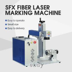 US Stock JPT 50W Fiber Laser Marking Machine 175mm Lens with 80mm Rotary