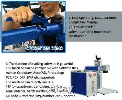 US Stock JPT 50W Fiber Laser Marking Machine 175x175mm Engraver Machine 80mmAxis