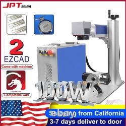 US Stock JPT Mopa M7 100W Fiber Laser Engraver Marking Machine Support Lightburn