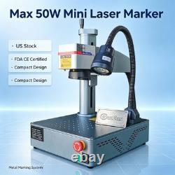US Stock Max 50W Mini Fiber Laser Marking Machine Jewelry Metal Marking FDA CE