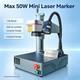 Us Stock Max 50w Mini Fiber Laser Marking Machine Jewelry Metal Marking Fda Ce