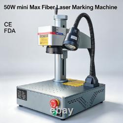 US Stock Max 50W Mini Fiber Laser Marking Machine Jewelry Metal Marking FDA CE