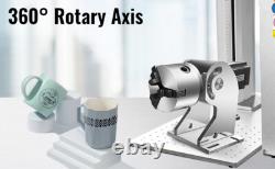 VEVOR 20W 30W 50W Raycus Fiber Laser Metal Marking Machine Rotary Axis