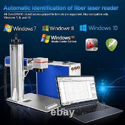 VEVOR 30W Fiber Laser Marking Machine Metal Engraver 6X6 LightBurn withRotary Axis