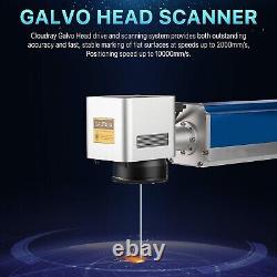 VEVOR 30W Fiber Laser Marking Machine Metal Engraver 6X6 LightBurn withRotary Axis