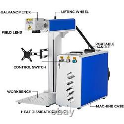 VEVOR 30W Fiber Laser Marking Machine Metal Engraver 6X6 LightBurn withRotary Axis