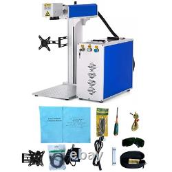 VEVOR 30W Fiber Laser Marking Machines Metal Engraver 6X6 LightBurn Rotary Axis