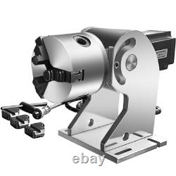 VEVOR 30W Fiber Laser Marking Machines Metal Engraver 6X6 LightBurn Rotary Axis
