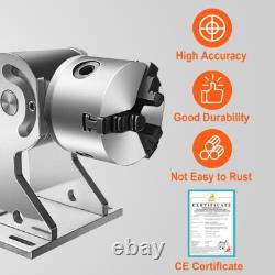 VEVOR 30W Fiber Laser Marking Machines Metal Engraver 6X6 LightBurn Rotary Axis
