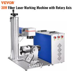 VEVOR 30W Fiber Laser Marking Metal Engraver Machine LightBurn with Rotary Axiss #