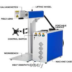 VEVOR 30W Fiber Laser Marking Metal Engraver Machine LightBurn with Rotary Axiss