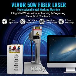VEVOR 30W Portable Fiber Laser Marking Machines Metal Engraver Lightburn 6X6