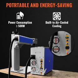 VEVOR 50W 8x8 Fiber Laser Marking Machine Metal Engraver Marker With Rotary Axis