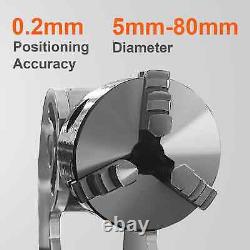 VEVOR Rotary Axis For Fiber Laser Marking Machine 3 Claws Rotary Axis 80mm Max